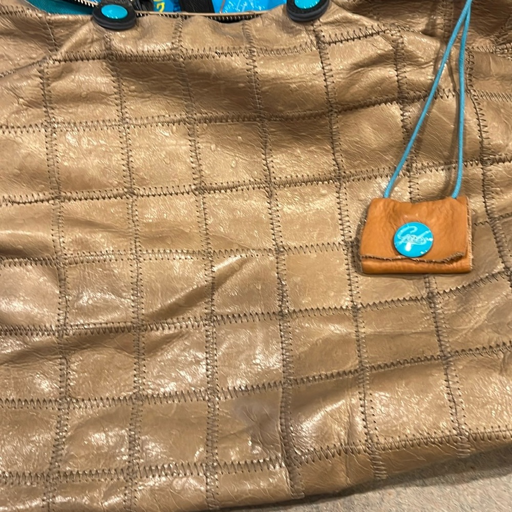 Gabs Genuine Leather Toupe Slim Tote Bag